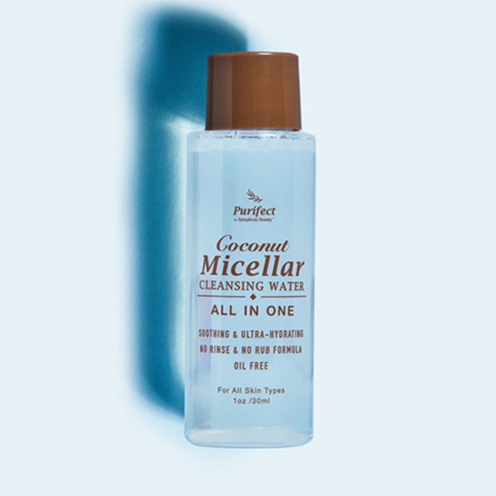 5/$20 PURIFECT BY SYMPHONY BEAUTY Micellar Cleansing Water in Coconut 1 oz